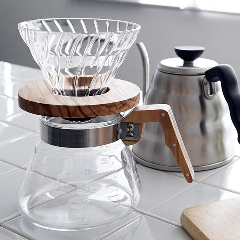Hario V60 Coffee Server Olive Wood 01