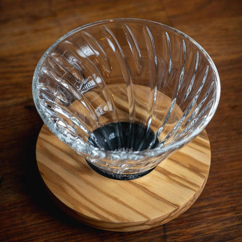 Hario V60 Glass Dripper Olive Wood